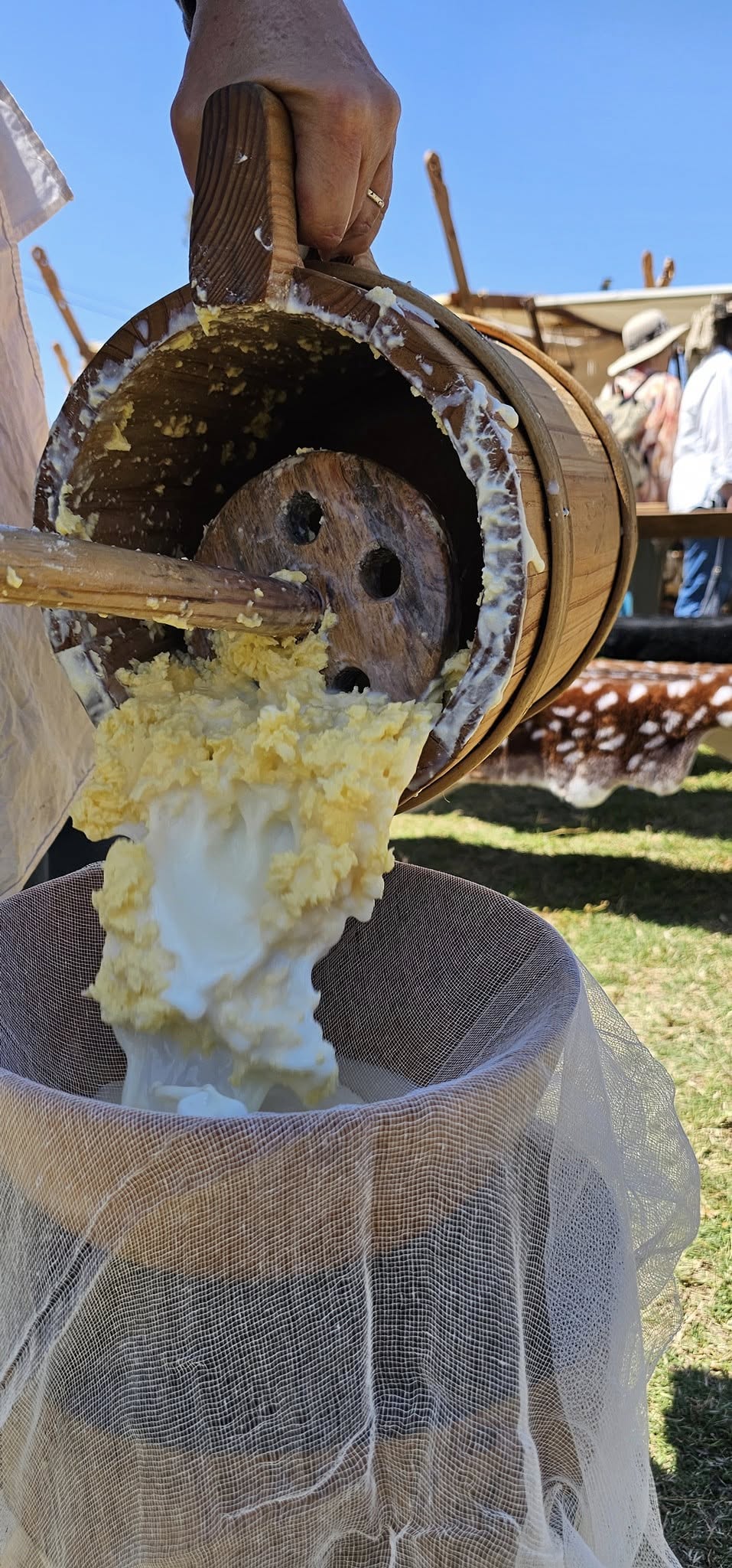 Butter making process step one