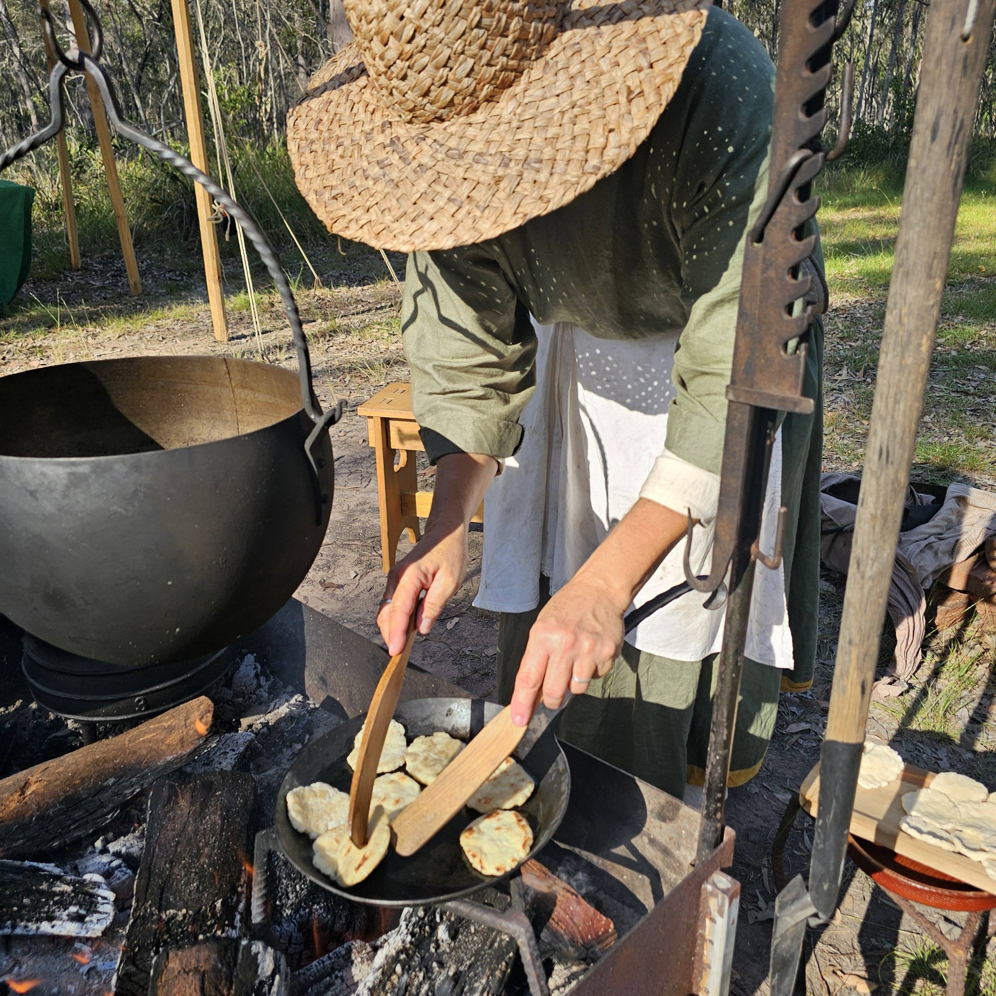 Flatbreads cooked at the event