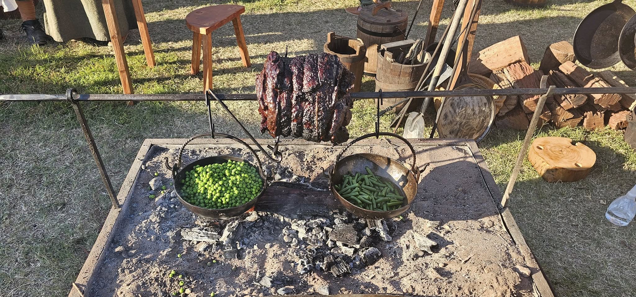 Fresh greens for medieval-style meal prep
